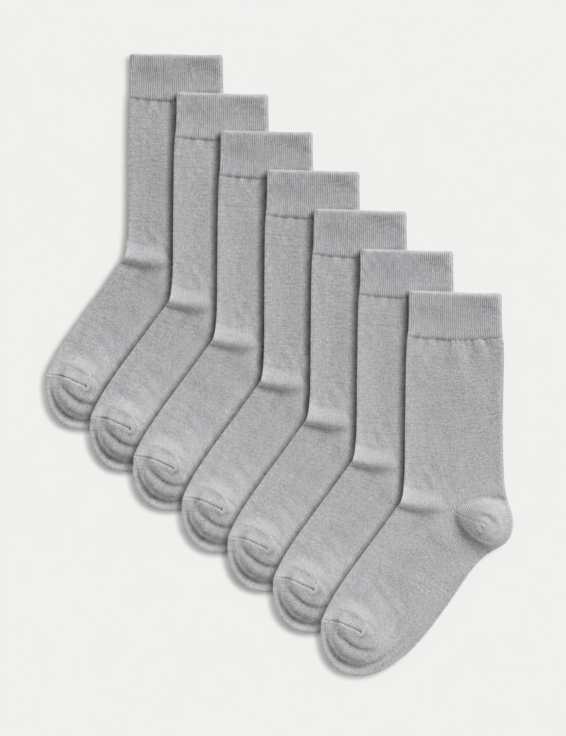 Marks and Spencer 7 Pack Cool & Fresh™ Cotton Rich Socks SILVER