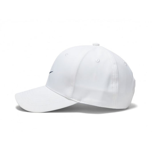 White Nike Cap with Black Swoosh Logo for Men Women Daily Use