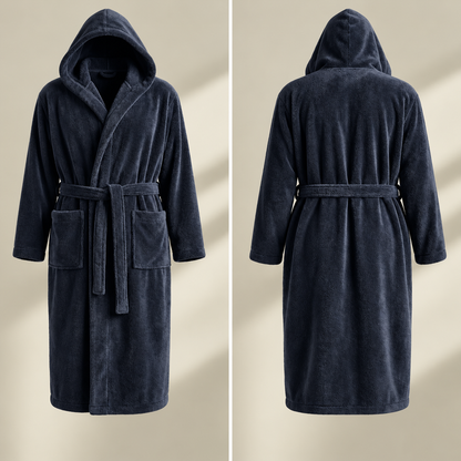 Luxury Unisex Fleece Bath Robe - Grey