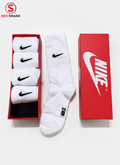 N.I.K.E Dri-FIT-crew socks – Pack of 5 ( Export Overstock ) White