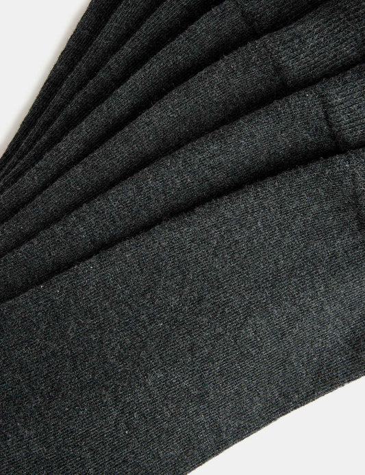 Marks and Spencer 7 Pack Cool & Fresh™ Cotton Rich Socks GREY