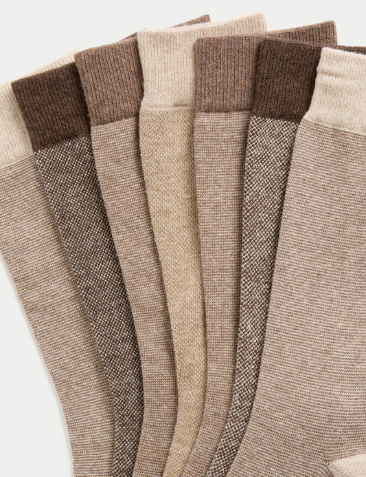 Marks and Spencer 7 Pack Cool & Fresh™ Cotton Rich Socks Skinm