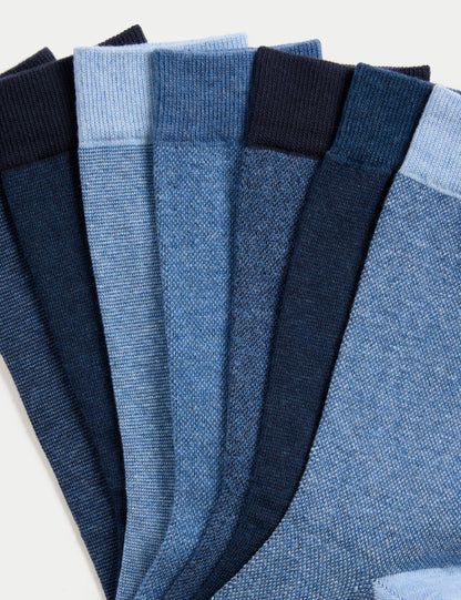 Marks and Spencer 7 Pack Cool & Fresh™ Cotton Rich Socks Skym