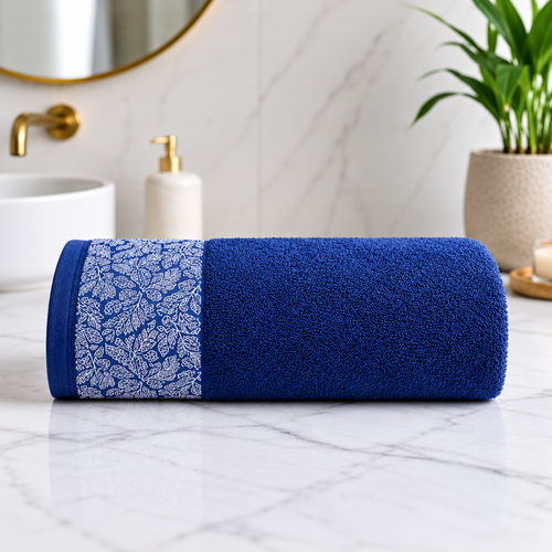 Export Quality Pure Cotton Bath Towel - Blue