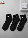 N.I.K.E Dri-FIT Low-Cut Ankle Fit Socks – Pack of 3 ( Export Overstock ) Black