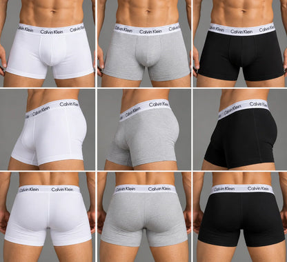 CK MODERN STRUCTURE BOXER PANTS PACK OF 3 COTTON STRETCH