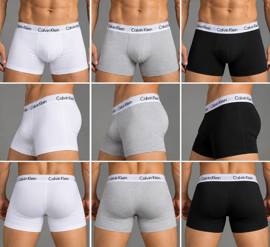 CK MODERN STRUCTURE BOXER PANTS PACK OF 3 COTTON STRETCH