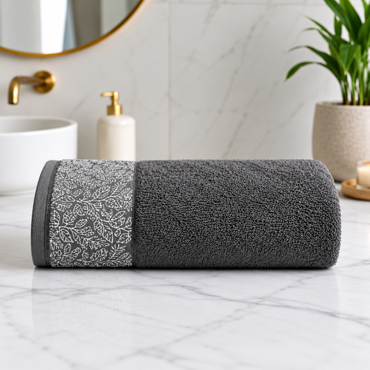 Export Quality Pure Cotton Bath Towel - Grey