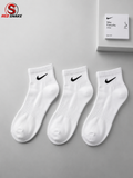 N.I.K.E Dri-FIT Low-Cut Ankle Fit Socks – Pack of 3 ( Export Overstock ) White