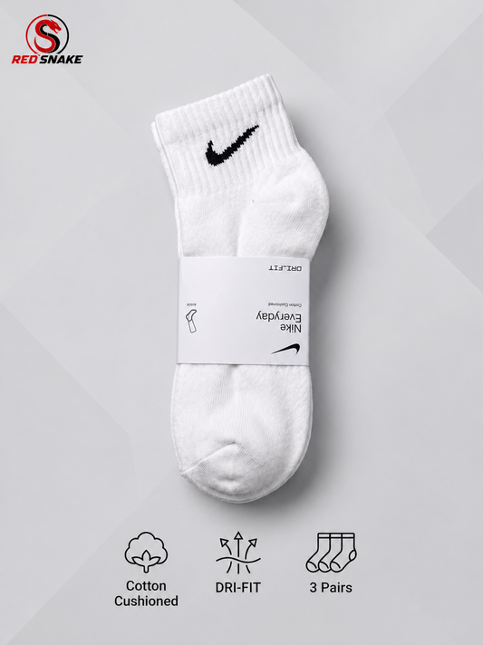 N.I.K.E Dri-FIT Low-Cut Ankle Fit Socks – Pack of 3 ( Export Overstock )