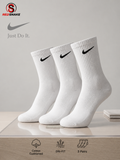 N.I.K.E Everyday Cushion Crew socks – Pack of 3 ( Export Overstock ) White