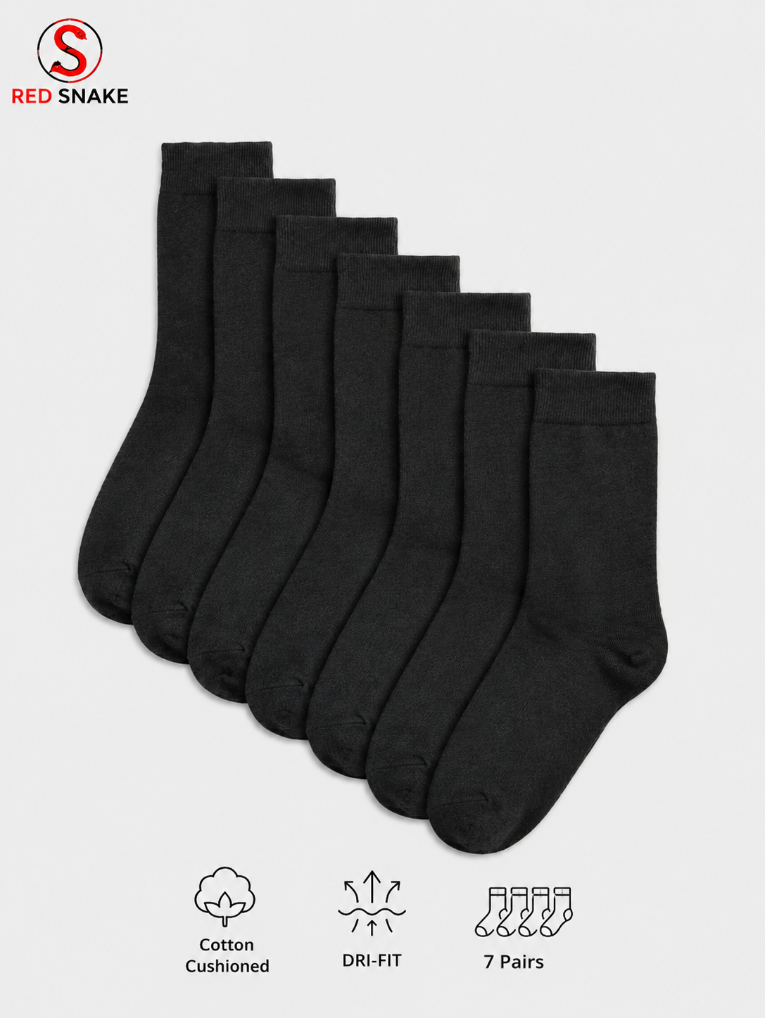Marks and Spencer 7 Pack Cool & Fresh™ Cotton Rich Socks DARK GREY