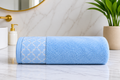 Export Quality Pure Cotton Bath Towel - Sky