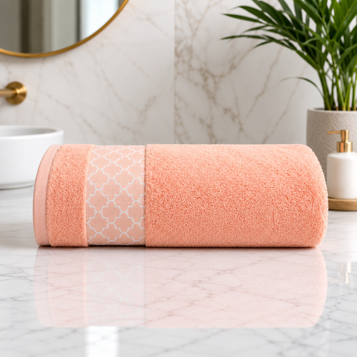Export Quality Pure Cotton Bath Towel - Rose