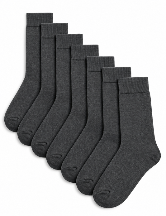 Marks and Spencer 7 Pack Cool & Fresh™ Cotton Rich Socks GREY