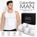 Calvin Klein MAN Premium Cotton Stretch Vests – Pack of 3