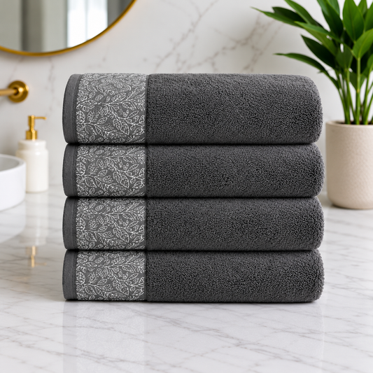Export Quality Pure Cotton Bath Towel - Grey