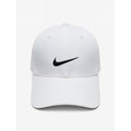 White Nike Cap with Black Swoosh Logo for Men Women Daily Use